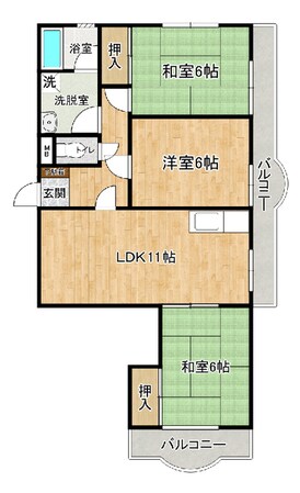 パークハイツ１の物件間取画像